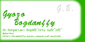 gyozo bogdanffy business card